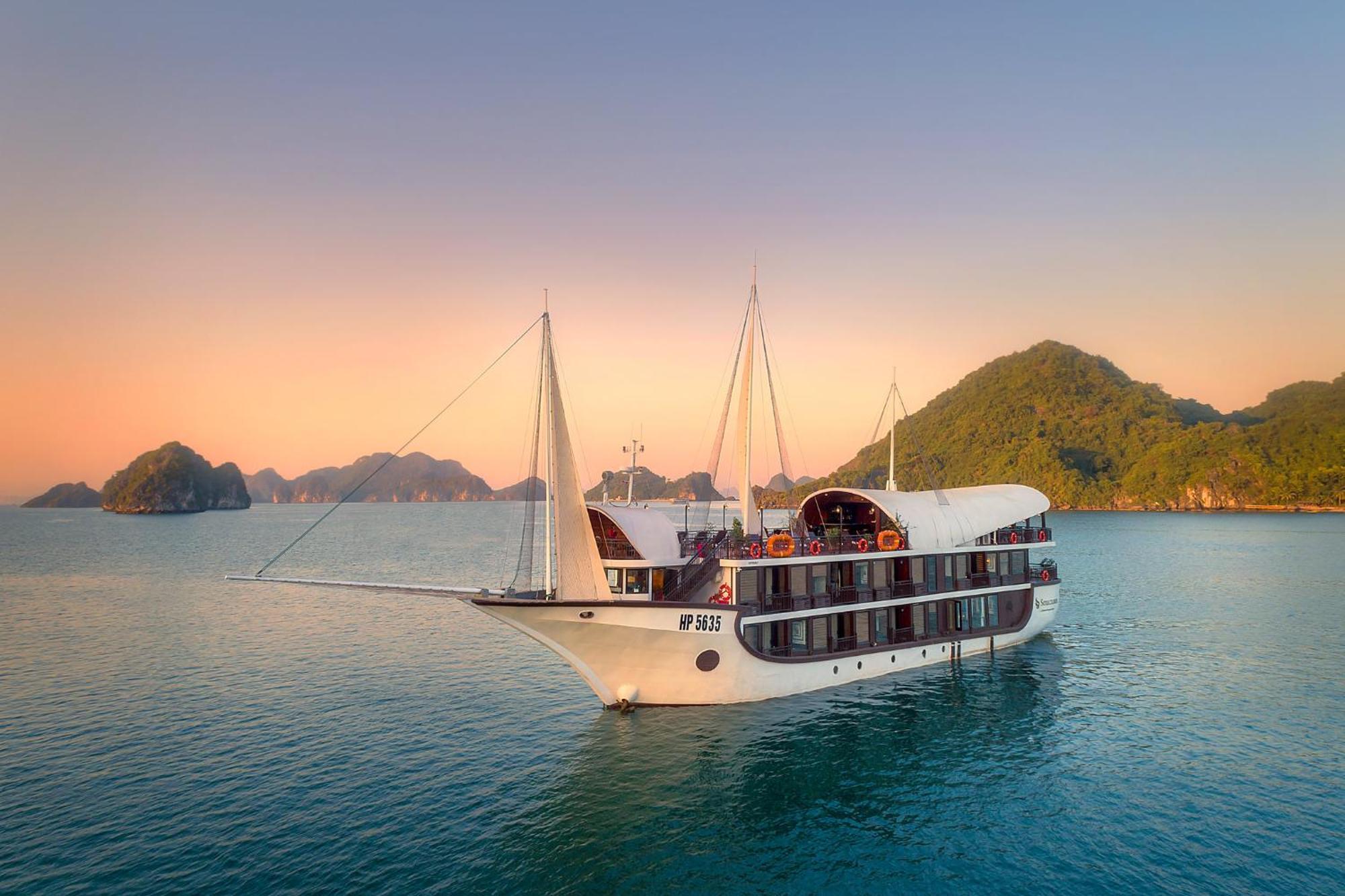 ホテル Sena Cruises - Wonder On Lan Ha Bay ハロン エクステリア 写真